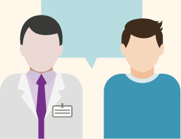 HCP talking with patient