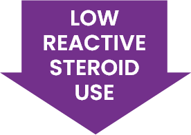 Low reactive steroid use